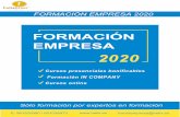 Catálogo de cursos - Formación bonificada - Grupo2000helix.es/wp-content/uploads/2020/02/CATALOGO... · El plan de formación es un documento que define la formación del personal