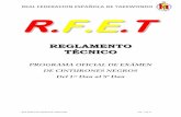 REAL FEDERACION ESPAÑOLA DE TAEKWONDO R.F.E€¦ · 1.1-Los exámenes podrán celebrarse en cualquier punto de la geografía española, siempre que la territorial que los organice