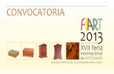 Convocatoria Internacional sp - UNESCO · 2013 convoca a la XVII Feria Internacional de Artesanía FIART 2013 que se desarrollará del 6 al 22 de diciembre en la fortificación habanera