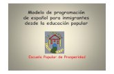 Modelo de programación de español para inmigrantes desde ......agentes que intervienen en el proceso, para poder defender nuestros derechos laborales mejor. • Facilitar herramientas