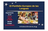 El Portfolio Europeo de las LenguasEl Portfolio Europeo de las Lenguas 46 Crear la necesidad de usar el PEL Cuestiones prácticas: Elegir un rincón de la clase para que puedan llegar