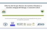 Informe del Grupo Técnico de Cambio Climático y Gestión ...Taller herramientas para la adaptación y mitigación del cambio climático en la agricultura en Centroamérica y Rep.