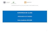 HORARIOS DE CLASE - UMA...1 HORARIOS DE CLASE GRADUADO/A EN TURISMO Curso Académico 2019-2020 . PROGRAMACIÓN DOCENTE DE LA FACULTAD DE TURISMO - CURSO ACADÉMICO 2019-2020 2 GRADUADO/A