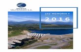 MEMORIA Y Balance Anual 2016 - Minera Valparaíso · 8 MEMORIA ANUAL 2016 MÍNERA VALPARAÍSO S.A largas negociaciones, se consiguen las autorizaciones para que dicha subsidiaria