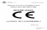 PRODUCTOS DE CONSTRUCCIÓN - COAAT-SE · de los productos afectados por el marcado CE vía norma armonizada, con las fechas oficiales de su entrada en vigor, y el sistema de evaluación