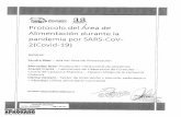 Protocolo del Área de Alimentación durante la pandemia por … · 2020-06-25 · Protocolo del Área de Alimentación durante la pandemia por SARS-CoV-2(Covid-19) ... Los científicos