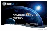 Presentación de PowerPoint€¦ · o Ground Control Point. Contrato entre Hisdesat y la Universidad de Alicante de junio de 2018. HISDESAT Confidencial 9 I+D+i en Observación de
