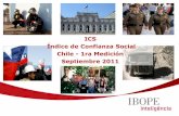 ICS Índice de Confianza Social Chile - 1ra Medición ... · Entre el 19 de agosto y 05 de septiembre de 2011 ... Presidente de la Républica 43 30 25 22 ... Partidos políticos 23