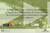 Presentación de PowerPointmedia.firabcn.es/content/S092014/docs/presentacions... · •Soporte a la creación de empresas de base tecnológica, acompañamiento al crecimiento y consolidación