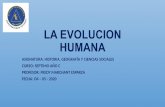 LA EVOLUCION HUMANA · 1. seÑale etapas de la prehistoria. 2. de a conocer etapas de la evoluciÓn humana. 3. caracterice a los tipos humanos de la prehistoria. 4. seÑale importancia