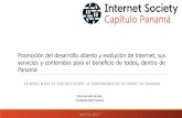 Promoción del desarrollo abierto y evolución de Internet ... · La adopción de internet en Panamá asciende a 2.300.000 usuarios, lo que equivale a un 57% de penetración poblacional