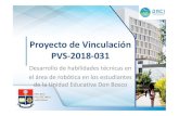 Proyecto de Vinculación PVS-2018-031 · 2019-03-15 · • Utiliza la reflexión de los ultrasonidos en objeto situados en elagua. • Se uso con fines militares en la Segunda Guerra