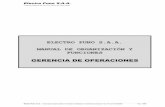 MOF - GERENCIA DE OPERACIONES MODIFICADO 22092006 · Gestionar la operación óptima y mantenimiento del sistema de distribución eléctrico, de la concesión y de los sistemas fuera