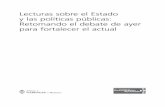 Lecturas sobre el Estado y las políticas públicas ... · Y LAS POLÍTICAS PÚBLICAS (CON FOCO EN ARGENTINA) Estado y alianzas en la Argentina, 1956-1976. Guillermo O’Donnell.