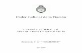 Poder Judicial de la Nación - Wikimedia...Poder Judicial de la Nación San Martín, setiembre 14 de 1988. El Dr. Fossati dijo:Viene la presente causa a este tribunal en virtud de