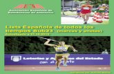 Lista Española de todos los tiempos Sub23 (marcas y atletas) · Asociación Española de Estadísticos de Atletismo Actualizado a 31.10.2015 Compilado por: Antonio Muñoz Lista Española