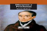 Discursos y Proclamas · 2010-05-24 · Libertador la ordenó el coronel Juan José Conde, quien sirvió bajo sus órdenes. La edición titulada Proclamas de Bolívar tiene 64 páginas.