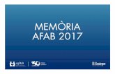 MEMÒRIA AFAB 2017 - Més de 30 anys al costat de les ... · Enviem convocatòria a 80 periodistes de diferents mitjans: Només rebem la visita de 2 mitjans: TV3 i ACN (agencia de