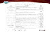 CALENDARIO DE ACTIVIDADES - Universidad de San Carlos de ...c3.usac.edu.gt/.../07/Actividades-II-semestre-2019.pdf · CALENDARIO DE ACTIVIDADES Aprobado por Consejo Directivo, en