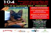 104 Exposición Monográfica del perro de Pastor Alemán Real ...€¦ · Tel: 639 764 493 –email: catalunya@realceppa.es Inicio del Körung y resistencia: 9.00 de la mañana. Demostración
