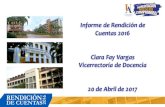 Informe de Rendición de Cuentas 2016 Clara Fay Vargas ... - Vicerrectoría de...Atlántico,comprometidos en el ejercicio de la Docencia, la Investigación y la Extensión y ... 58