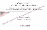 Auxiliar Administrativo - Platero Editorial...Tema 6: El Gobierno Abierto. Concepto y principios informadores: colaboración, participación, transparencia y rendición de cuentas.