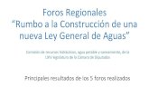 Presentación de PowerPoint · Foros Regionales 2- Propuesta Ley General de aguas 3- Propuesta respecto a los ingresos COMAPA, Reynosa 4- Garantizar equidad entre usuarios Economía,