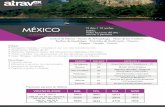 MÉXICO - atravex.net · Seguiremos a la Zona Arqueológica de San Juan de Teotihuacán visitaremos la Pirámide del Sol (la más grande), la Pirámide de la Luna, la Calzada de los