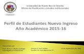 Universidad de Puerto Rico en Arecibo Oficina de ...docs.upra.edu/opei/pdf/estudios_institucionales/Perfil_Nuevo_Ingres… · Conocimiento de las posibles ocupaciones profesionales