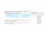 PROGRAMACIÓN DIDÁCTICA 2019-2020conservatoriodehuelva.es/resources/PROGRAMACION-DIDACTIC... · 2020-06-27 · 2 Conservatorio Profesional de Música Javier Perianes – c/ Pilar