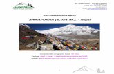 ANNAPURNA (8.091 m.). - Nepal - Aragón Aventura · 2019-02-06 · Este día comienza el trekking de aproximación al Campo Base del Annapurna. Caminaremos hasta Jubensi donde instalaremos