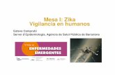 Mesa I: Zika Vigilancia en humanos · 2016-11-03 · Antecedents: DistribucióZika Espanya: 383 casos notificats (295 confirmats i 88 probables), 59 dones embaraçades i 1 cas autòcton