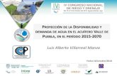 Presentación de PowerPoint - COMEII...Organización de la presentación 1. Generalidades de los acuíferos en México 2. Generalidades del acuífero Valle de Puebla 3. Estadística