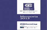 Memoria 2015 - Cátedra EuroCop de prevención del delito · 2016-02-05 · Memoria 2015. 2 Cátedra EuroCop de prevención del delito catedraeurocop@uji.es Director: Jorge Mateu
