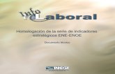 Info Labora. Homologación de la serie de indicadores ...€¦ · Info Laboral. Homologación de la serie de indicadores estratégicos ENE-ENOE. Documento técnico Impreso en México.