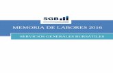 MEMORIA DE LABORES 2016 - Casa de Corredores …sgbsal.com/uploads/documents/Memoria de Labores e Informe...En 2016 se colocó en mercado primario US$83.46 millones y 7 Aumentos de