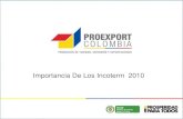 Importancia De Los Incoterm 2010helmanquesada.com/wp-content/uploads/2017/10/Presentaci...Derechos Reservados Proexport Colombia 2013 PRINCIPALES CAMBIOS ENTRE LOS TÉRMINOS INCOTERMS®