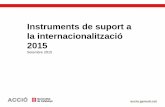 Instruments de suport a la internacionalització 2015€¦ · * Empreses que han exportat en els últims 4 anys de forma consecutiva. Font: ICEX-Perfil de l’empresa exportadora