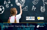 Protocolo COVID ’19 para Centros asociados de ACADE · Protocolo COVID ’19 para Centros Educativos 6 1. Desinfección de espacios: Pulverización / Nebulización pre apertura
