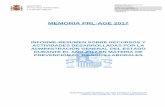MEMORIA PRL-AGE 201 7 · 2020-03-05 · Además de la información de las fichas, se utilizan datos procedentes del Registro Central de Personal (RCP) y del Registro de Órganos de