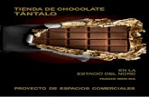 TIENDA DE CHOCOLATE TÁNTALO...El chocolate espeso escurre lentamente en capas gruesas, formando una imagen de goteo llena de curvas y que todos podemos reconocer casi tanto como su