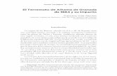 El Terremoto de Alhama de Granada de 1884 y su …wpd.ugr.es/~iag/mapa/historicos/publicaciones/El...Granada), y el del 25 de diciembre 1884 en Arenas del Rey (I EMS = IX-X). Este