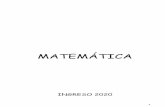 MATEMÁTICA · 2020-03-19 · de un proceso constructivo que comenzó con el conjunto de los números naturales, y se fue ampliando a los enteros, a los racionales, con los irracionales,