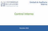 Presentación de PowerPointweb.ula.ve/.../sites/6/2017/12/Control-Interno.pdf · •Informar acerca de la entrada en vigencia de las Normas de Control Interno emitidas por la Contraloría