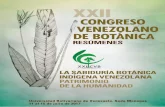 CONGRESO VENEZOLANO DE BOTANICA · 2017-07-05 · Portada: Ejemplar de Heliconia psittacorum L.f. (Helic oniaceae) (Riqui-riqui, ave de paraíso); Contraportada: Hoja de ejemplar