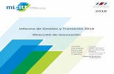 Informe de Gestión y Transición 2018 Dirección de Innovación · (a) Objetivos de la política de innovación: 3 (b) Diseño organizacional para gestionar la política de innovación