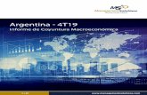 Argentina - 4T19 · inflación del resto de países latinoamericanos permaneció moderada oscilando entre el 2,00% y el 3,50%, en línea con la debilidad de la demanda interna y la