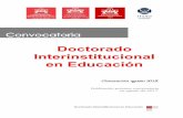 Publicación próxima convocatoria - IBERO · 2018-07-11 · Doctorado Interinstitucional en Educación Perfil de Ingreso Contar con el grado de maestría con Reconocimiento de Validez
