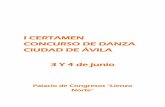 I CERTAMEN CONCURSO DE DANZA CIUDAD DE ÁVILA 3 Y 4 de … · para el Boston Ballet (2014). En 2012 crea Sonatas para la Compañía Nacional de Danza y en 2013 monta para la CND sus