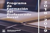 Plan de Formación del Profesorado - Escuela de Doctorado · 2019-01-02 · profesorado contratado predoctoral de la Universidad de Zaragoza. La inscripción solamente se puede realizar